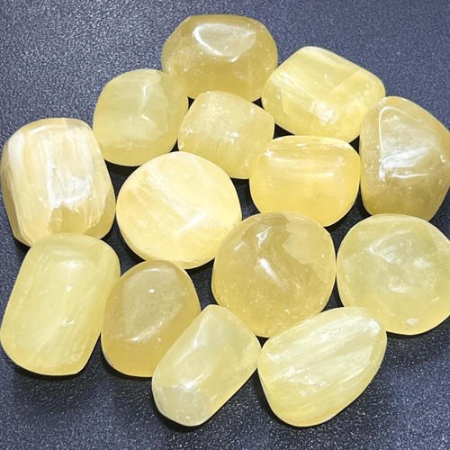 Lemon yellow calcite - lemon, tumbled