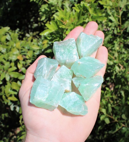 Green calcite rough natural - 5,